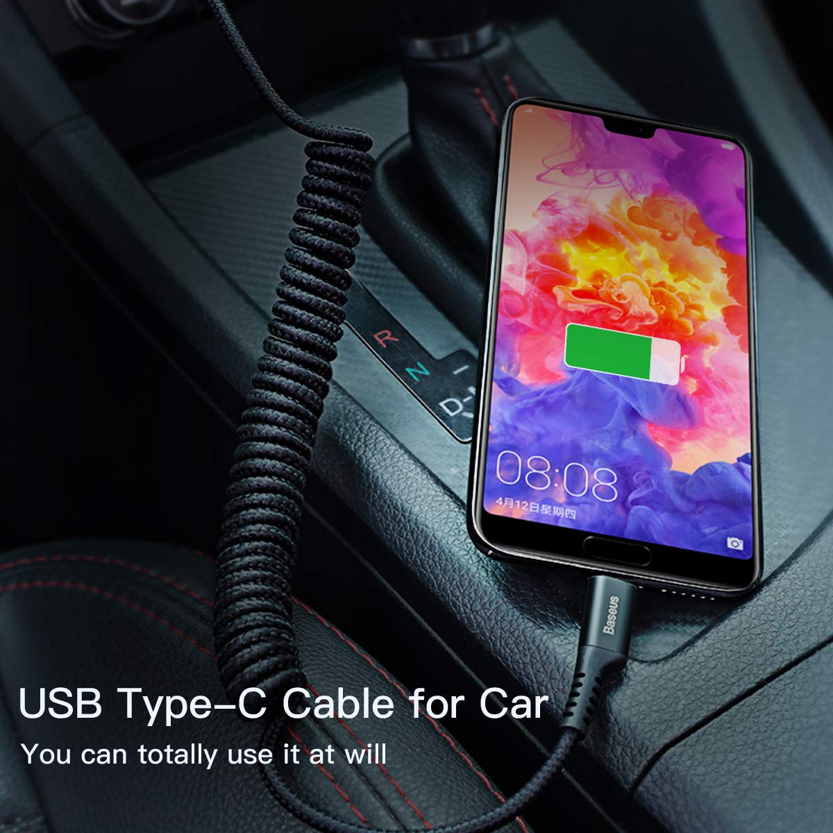 Baseus USB Type C Cable for Car 3.3ft