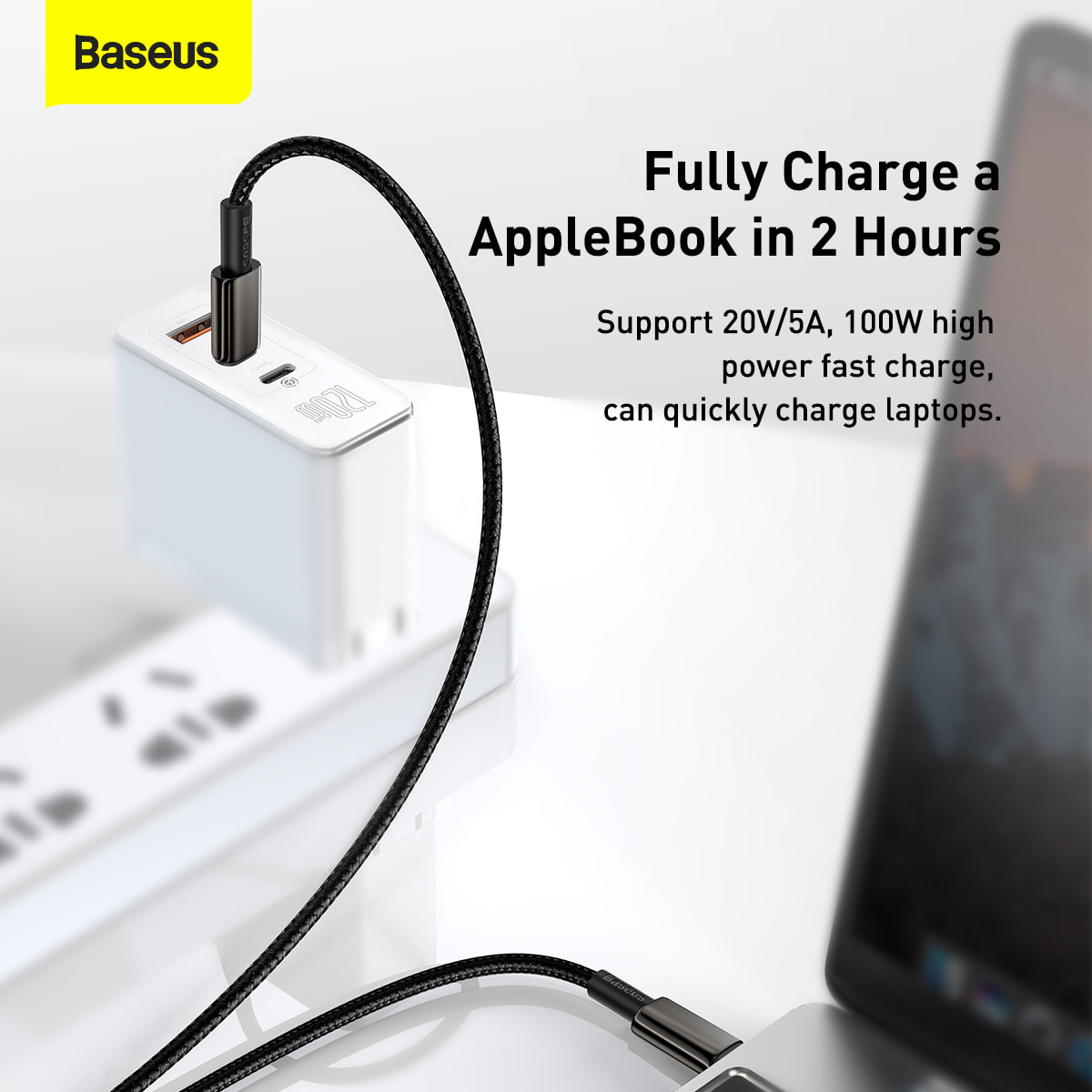 Baseus  100W PD USB C Cable 6.6ft